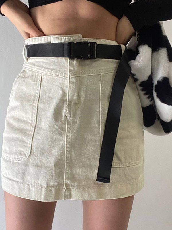 EMMIOL Pocket Denim Mini Skirt