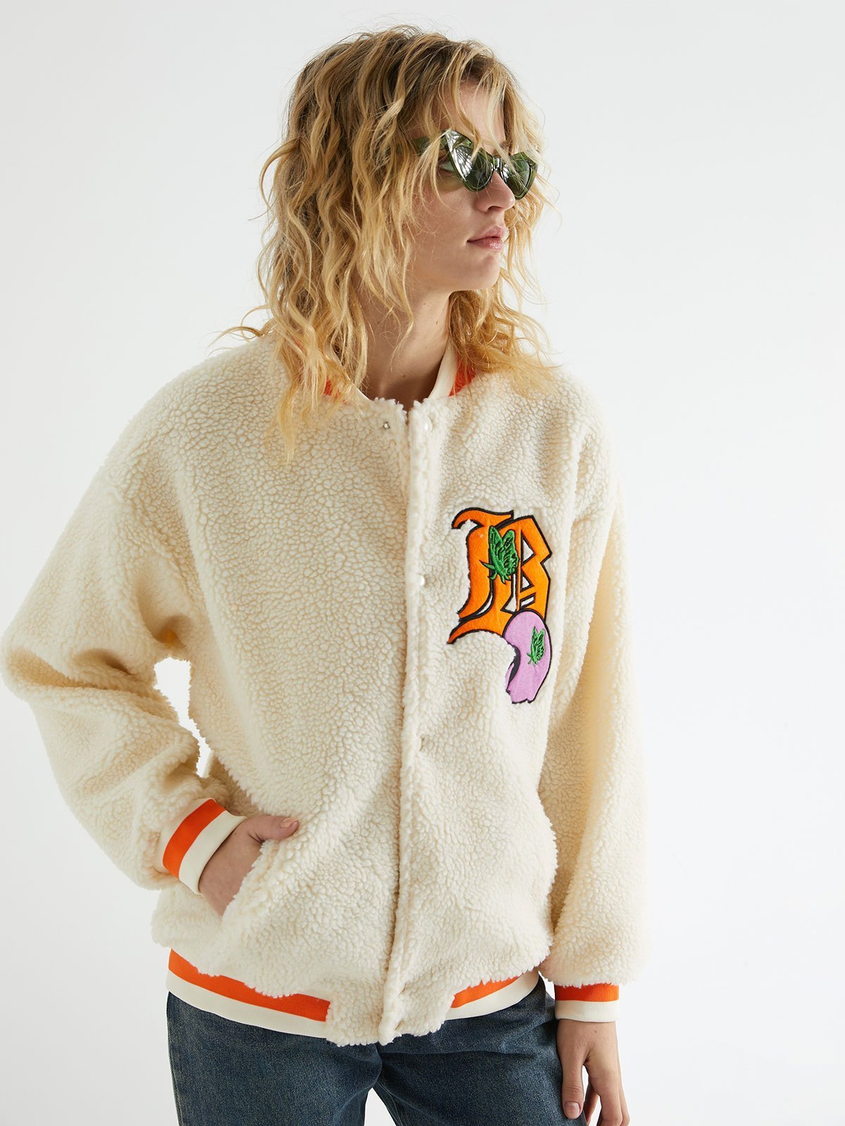 sherpa varsity jacket