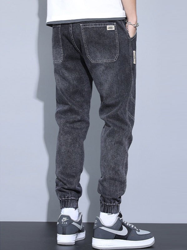 EMMIOL Jeans joggers lavados para hombre