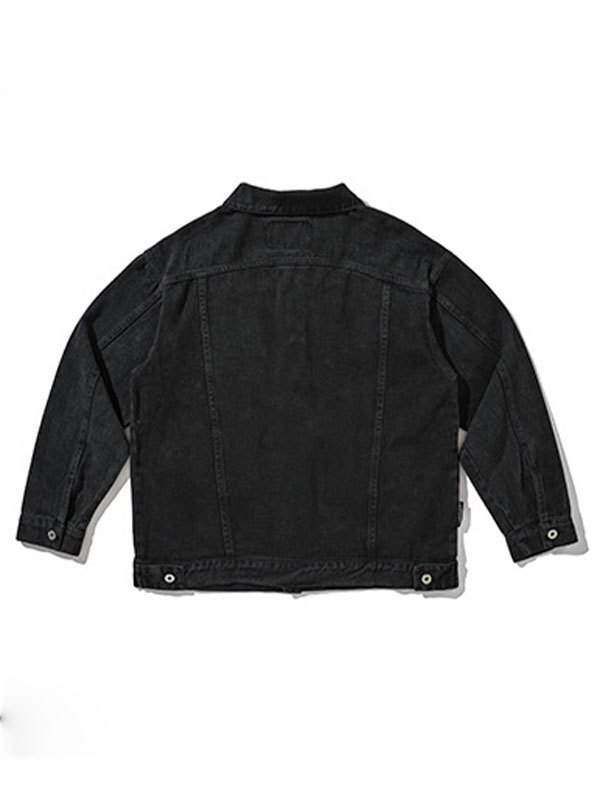 EMMIOL Chaqueta de mezclilla lavada vintage para hombre