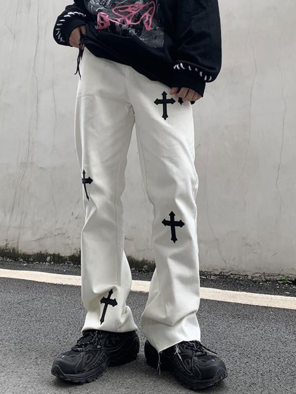 EMMIOL Chrome Hearts Flare-Jeans für Herren
