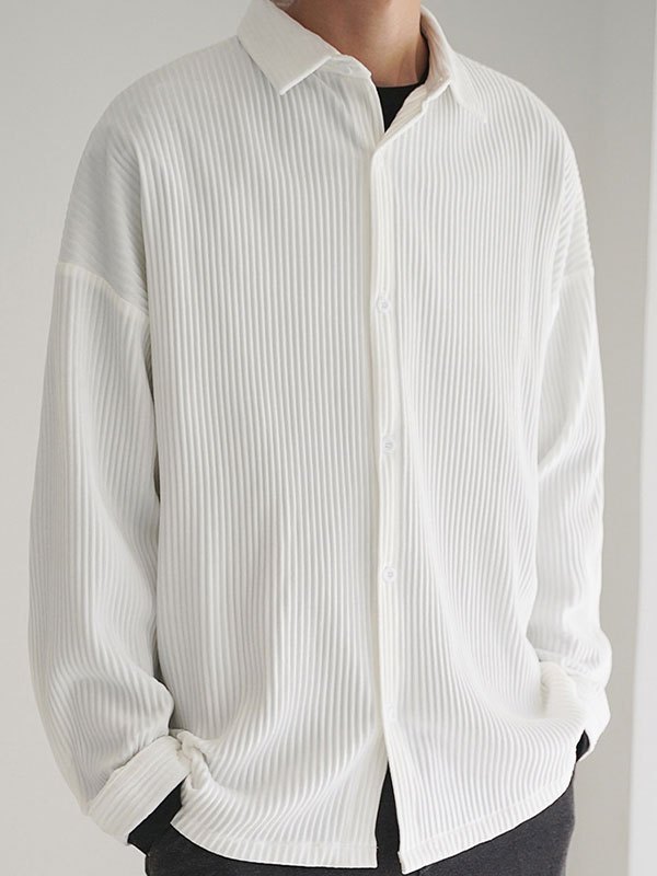 EMMIOL Camicia da uomo in velluto a coste abbottonata