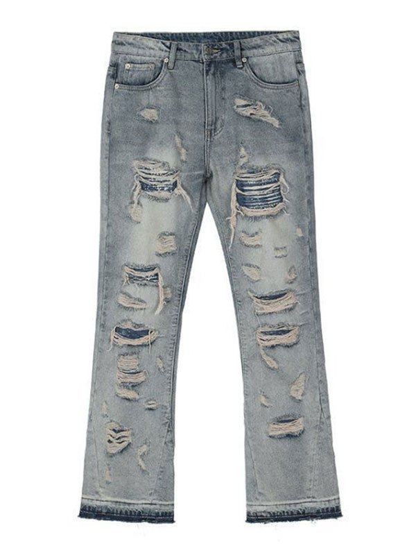 EMMIOL Jeans im Used-Look mit ausgestelltem Bein für Herren