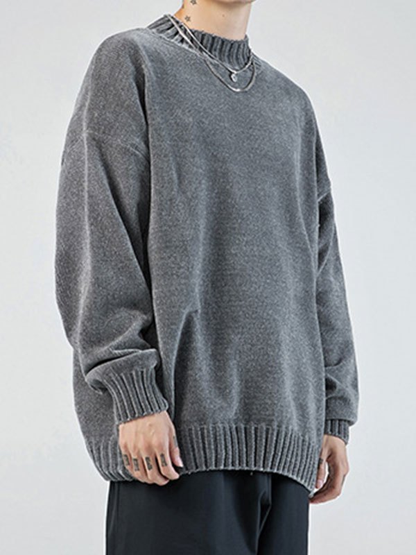 EMMIOL Herren Chenille Pullover Strickpullover