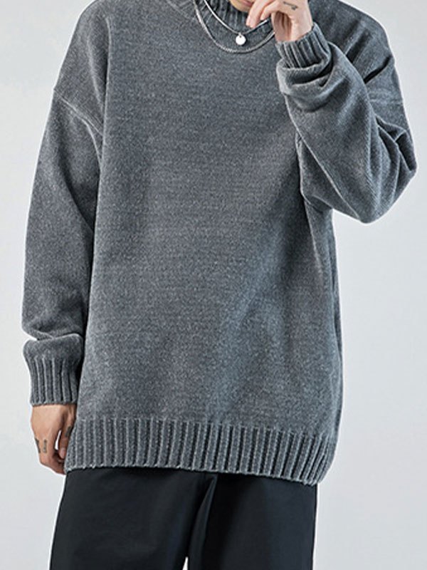EMMIOL Herren Chenille Pullover Strickpullover