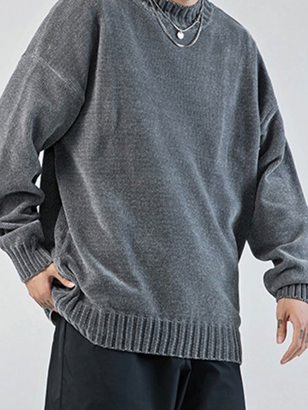 EMMIOL Herren Chenille Pullover Strickpullover