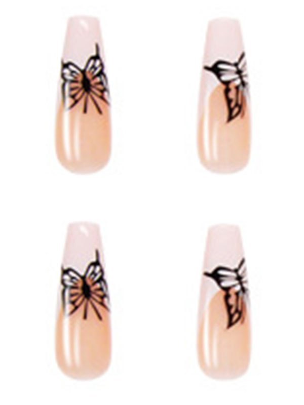 EMMIOL Two Tone Butterfly Fake Nails