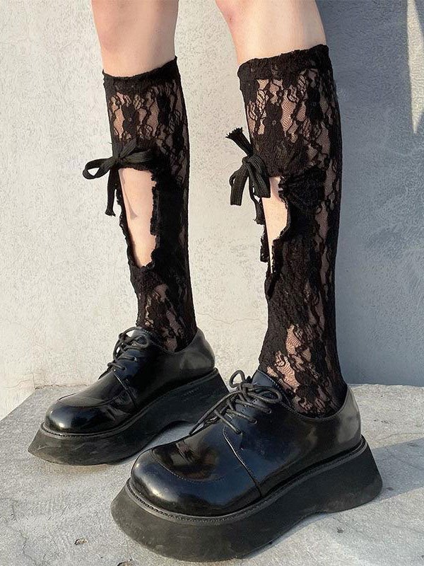 2022 Calzini Lolita con risvolto in pizzo Nero ONE SIZE In Calze Online  Store. Best For Sale | Emmiol.com