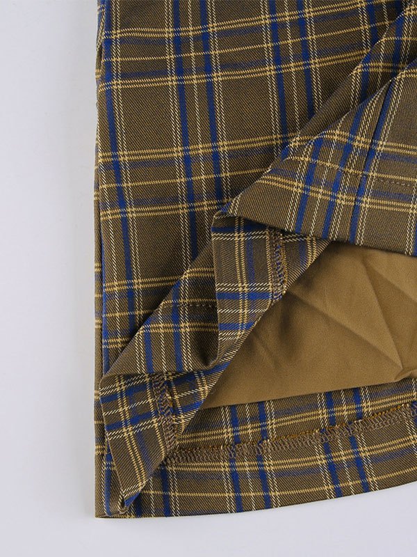EMMIOL Blazer con bottoni a scacchi vintage