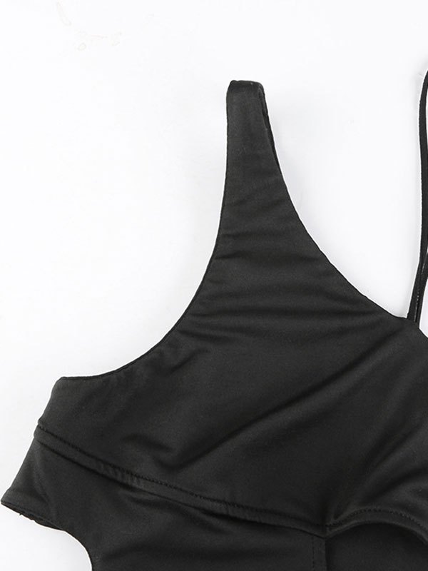 EMMIOL Sleeve Detail Cutout Crop Cami Top