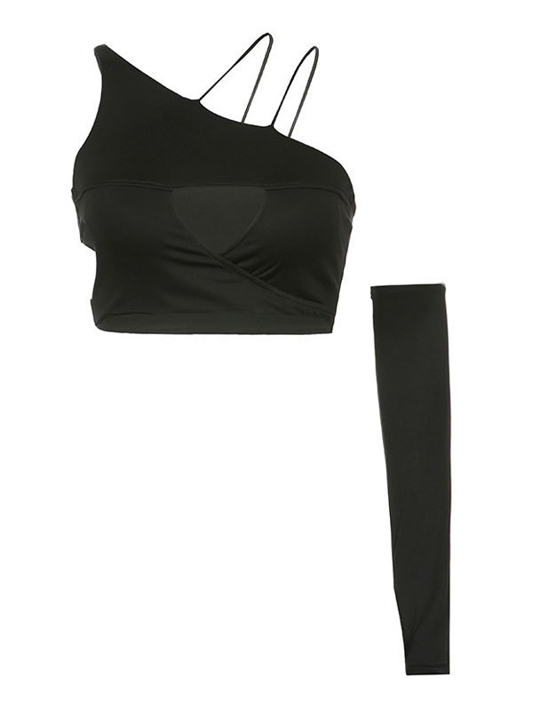 EMMIOL Sleeve Detail Cutout Crop Cami Top