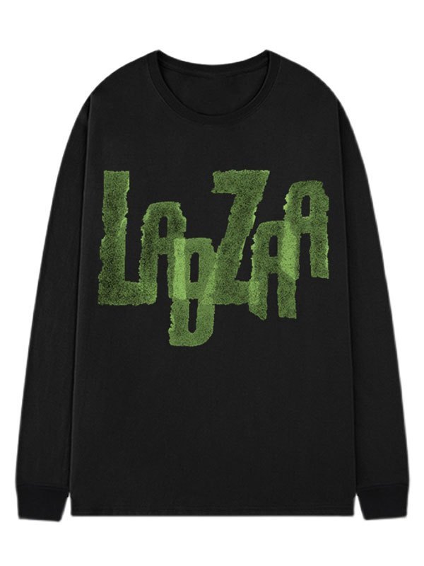 EMMIOL Grassy Sweatshirt mit Buchstabenmuster