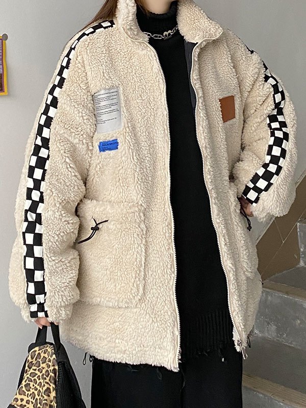 EMMIOL Patchwork Checkered Oversized Duffle