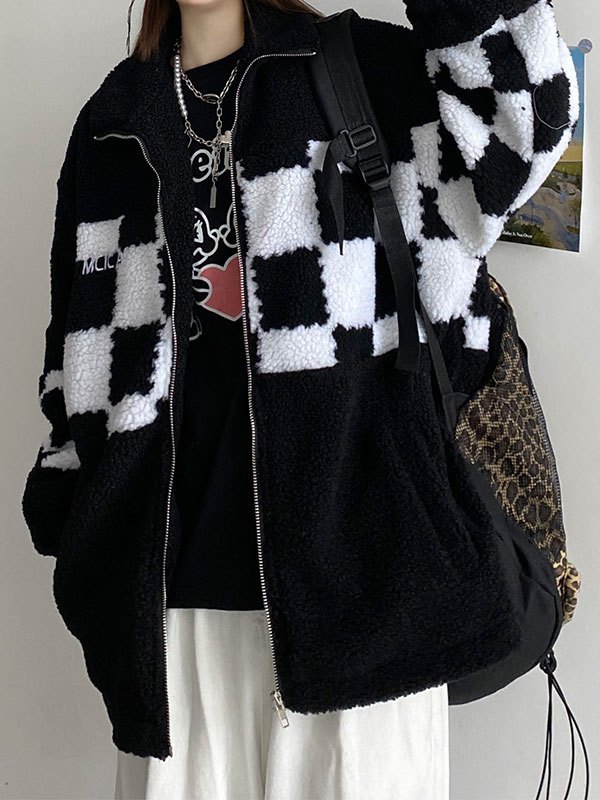 EMMIOL Checkered Oversized Zipper Duffle