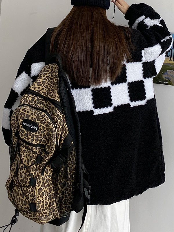 EMMIOL Checkered Oversized Zipper Duffle