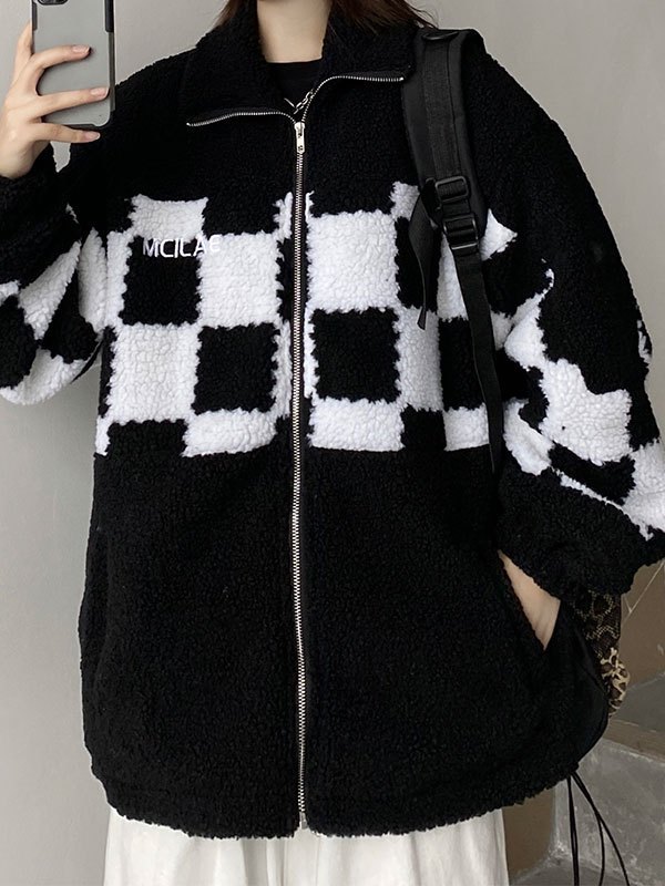 EMMIOL Checkered Oversized Zipper Duffle