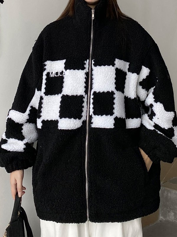 EMMIOL Checkered Oversized Zipper Duffle