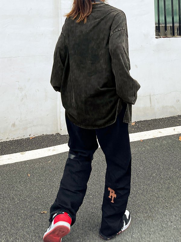 EMMIOL EMMIOL Acid Wash Sweatshirt