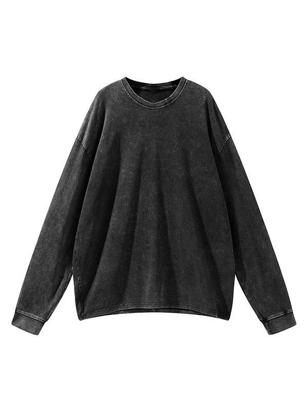 EMMIOL EMMIOL Acid Wash Sweatshirt