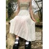 EMMIOL Falda midi vintage sólida con gradas