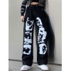 EMMIOL Washed Screen Print Boyfriend Jeans