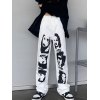 EMMIOL Washed Screen Print Boyfriend Jeans