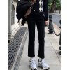 EMMIOL Cropped-Flare-Jeans mit Schlitz