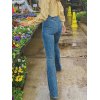 EMMIOL Jeans acampanados de cintura alta lavados