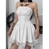 EMMIOL Corset Tie Strapless Mini Dress