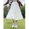 EMMIOL Falda midi escalonada de cintura alta