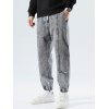 EMMIOL Jeans jogger con detalle de costuras para hombre