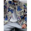 EMMIOL Men's Bear Print Button Down Jacket