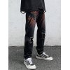 EMMIOL Men's Splash Print Ripped Jeans