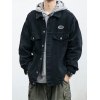 EMMIOL Chaqueta de mezclilla lavada vintage para hombre