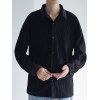 EMMIOL Camicia da uomo in velluto a coste abbottonata
