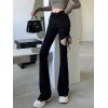 EMMIOL Lace Up Cutout Flare Leg Pants