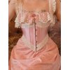 EMMIOL Tie Back Lace Paneled Corset Top