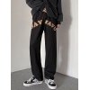 EMMIOL Men's Letter Embroidery Jeans