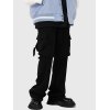 EMMIOL Pantalones cargo de campana con detalle de correa