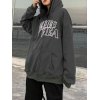 EMMIOL Embroidery Letter Oversize Hoodie