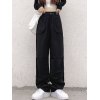 EMMIOL Pantalones de pierna recta con bolsillo del revés