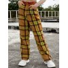 EMMIOL Vintage karierte Hose mit geradem Bein