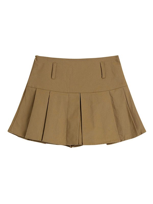 EMMIOL High Waist Pleated Mini Skirt