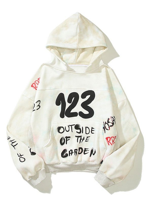EMMIOL Men's Outside Garden Logo Print Hoodie