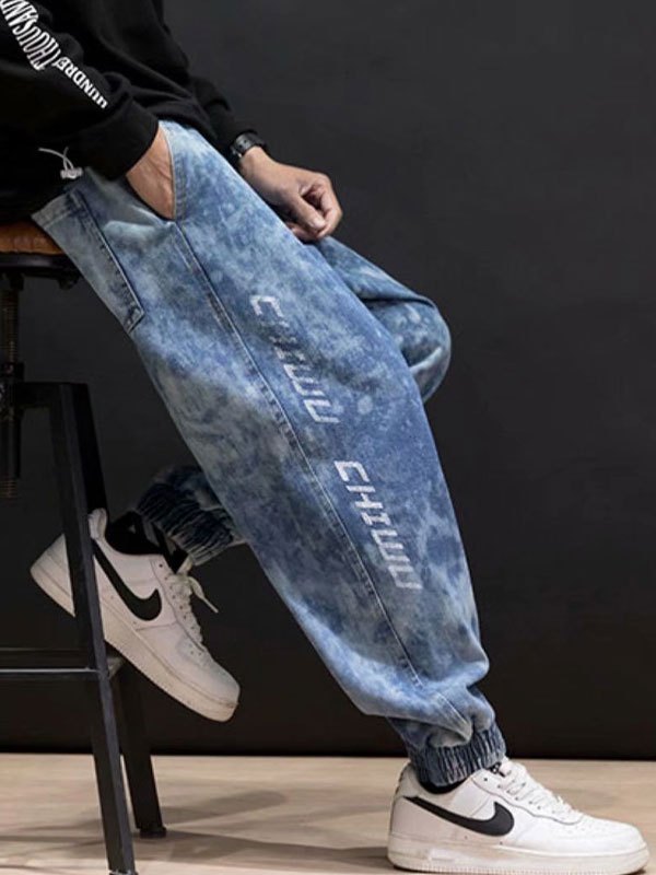 EMMIOL Batik-Jogger-Jeans für Herren