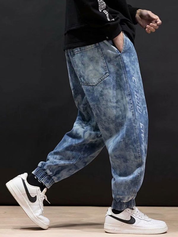 EMMIOL Batik-Jogger-Jeans für Herren