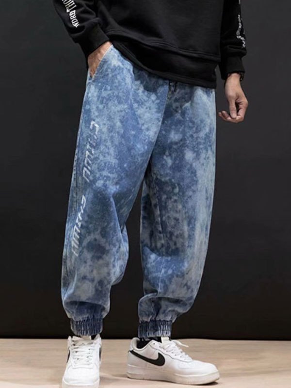 EMMIOL Batik-Jogger-Jeans für Herren