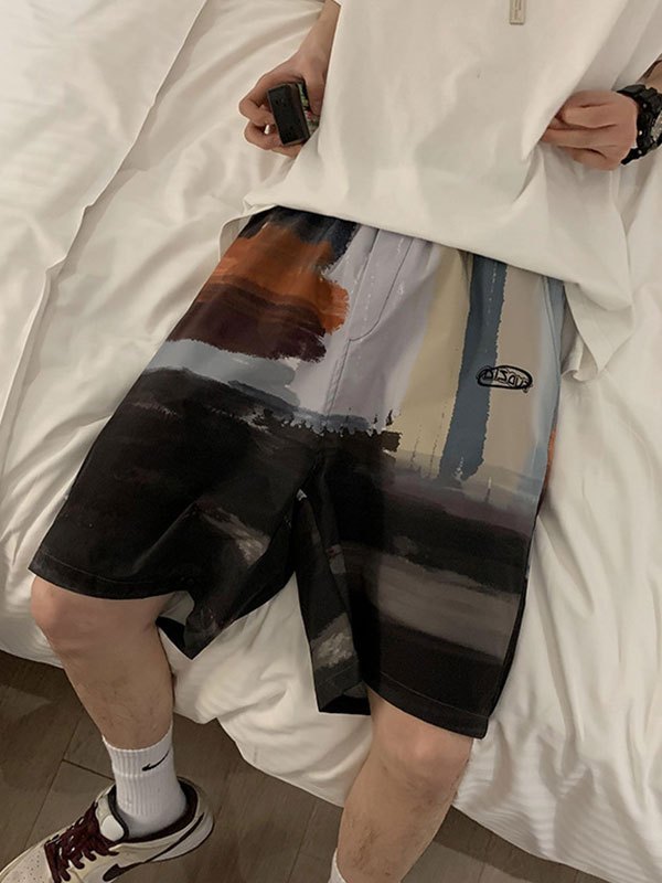 EMMIOL Shorts casuales estampados para hombre