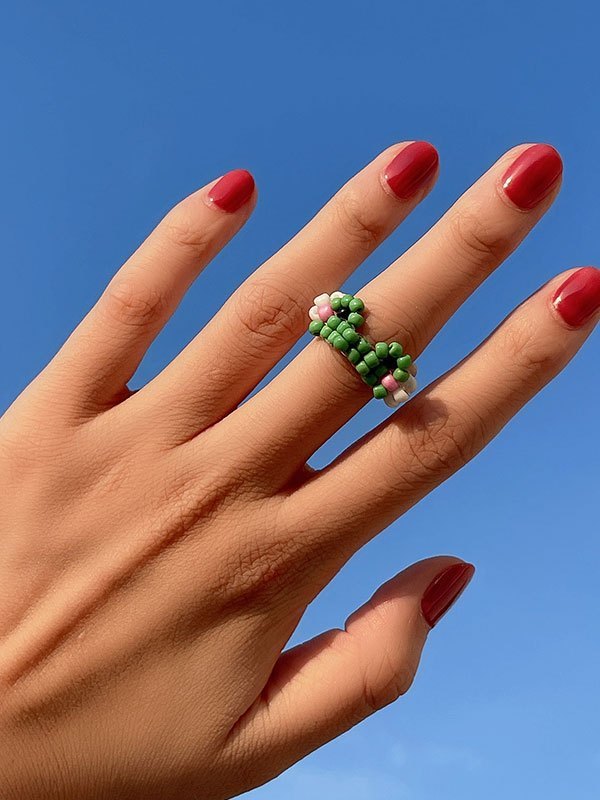 EMMIOL Frog Design Beaded Ring