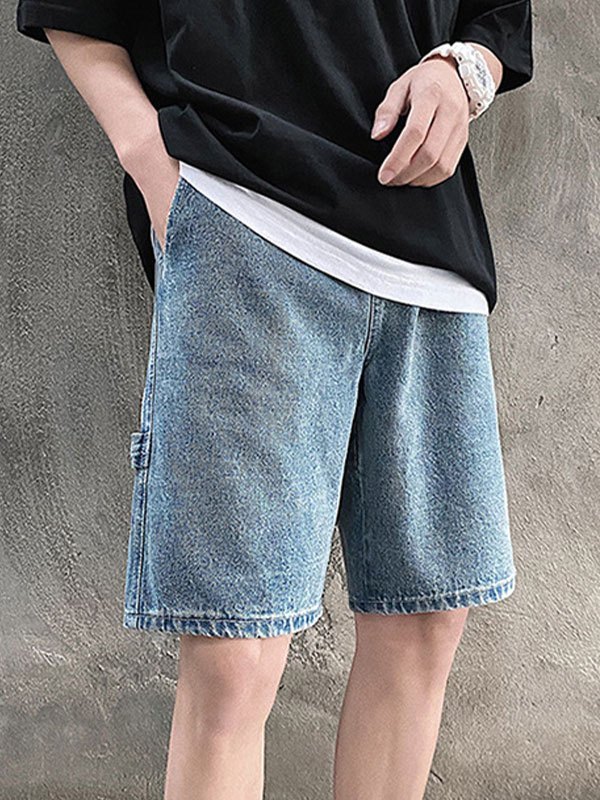 EMMIOL Men's Washed Denim Shorts